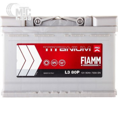 Аккумулятор FIAMM Titanium Pro L3 80P 6СТ-80 Ач R EN730 А 278x175x190мм